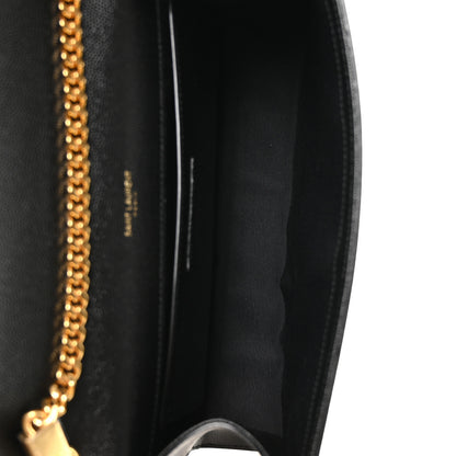 Saint Laurent Grain De Poudre Medium Classic Monogram Kate Tassel Satchel Black 4 of 9