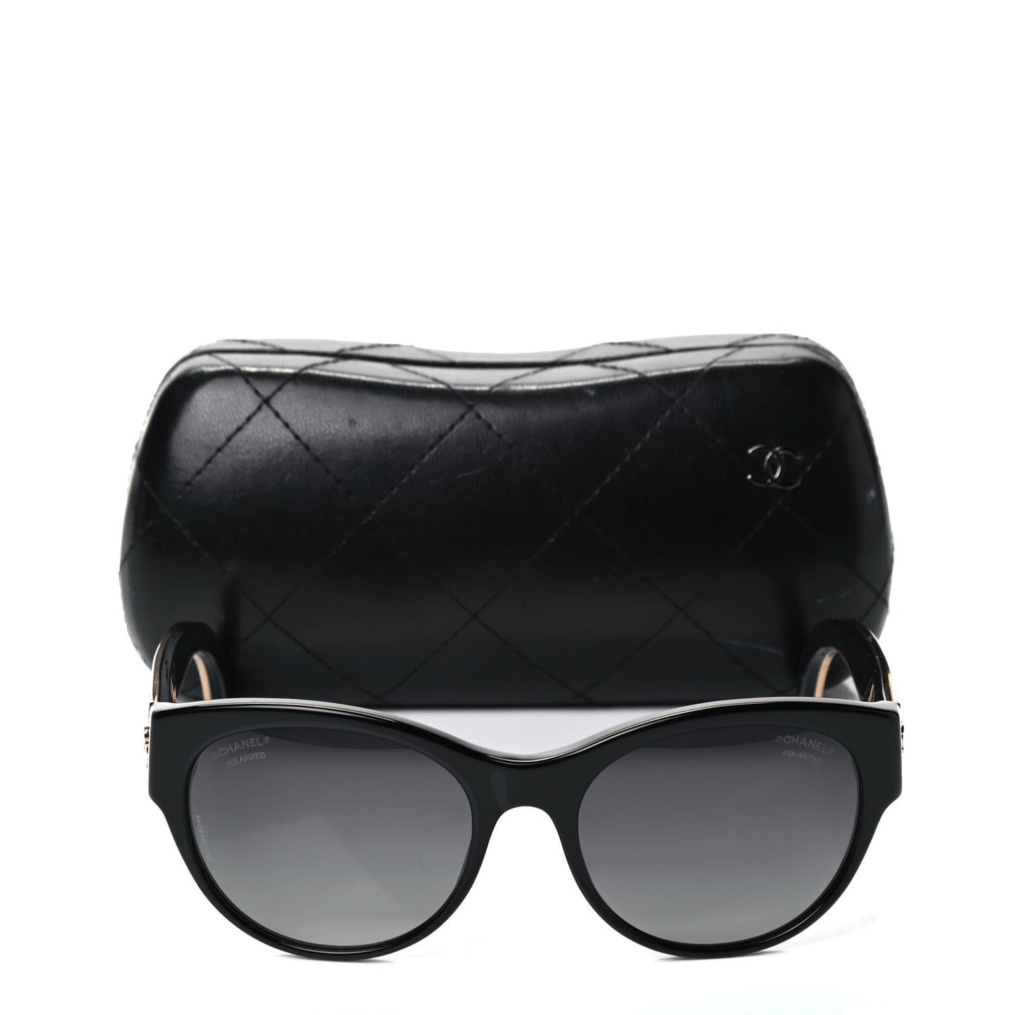 Crystal CC Polarized Stingray Sunglasses 5273-Q Black