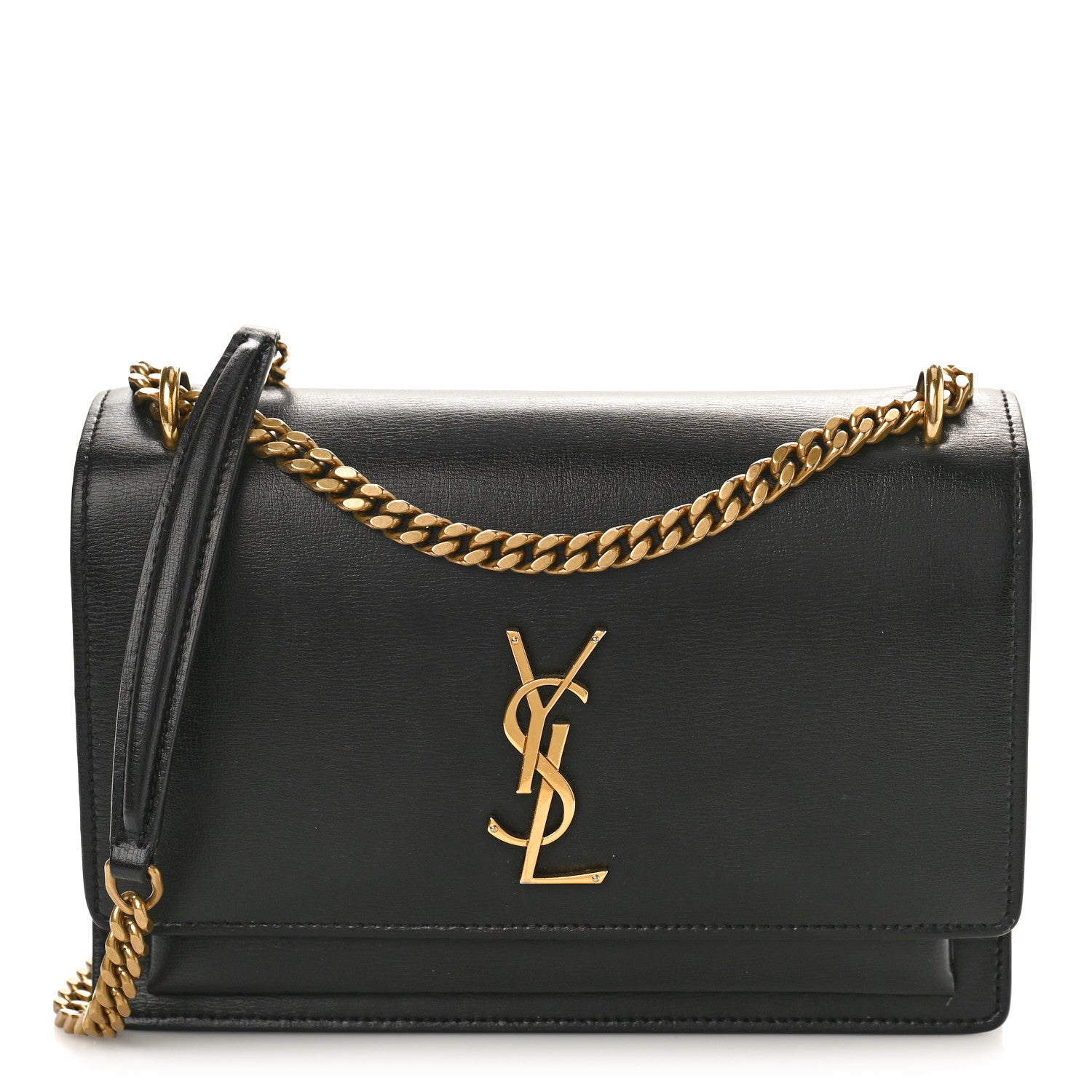Saint Laurent Calfskin Medium Monogram Sunset Black 1 of 8
