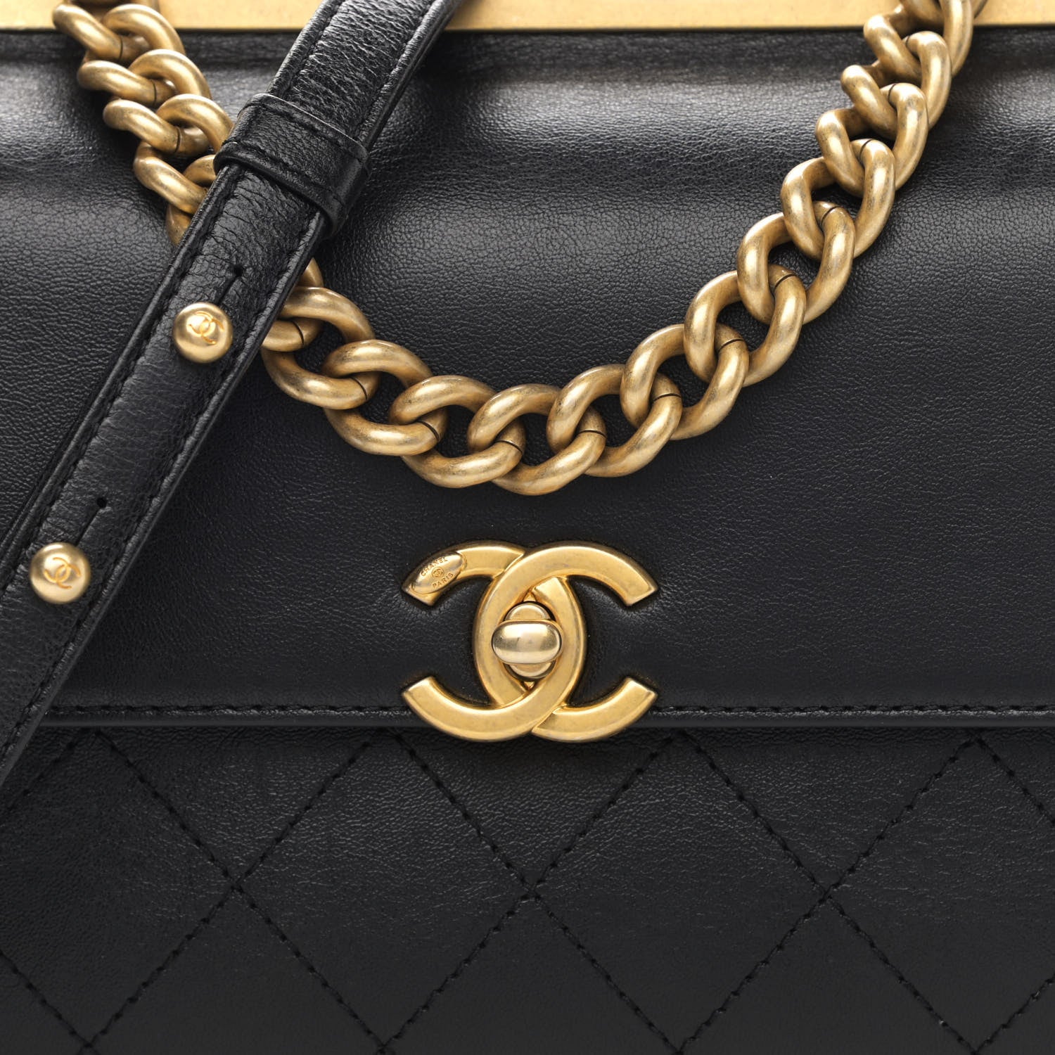Chanel Lambskin Stitched Coco Luxe Small Flap Black 9 of 13