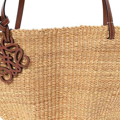 Loewe Calfskin Raffia Paulas Ibiza Small Basket Tote Bag Natural Pecan 8 of 10