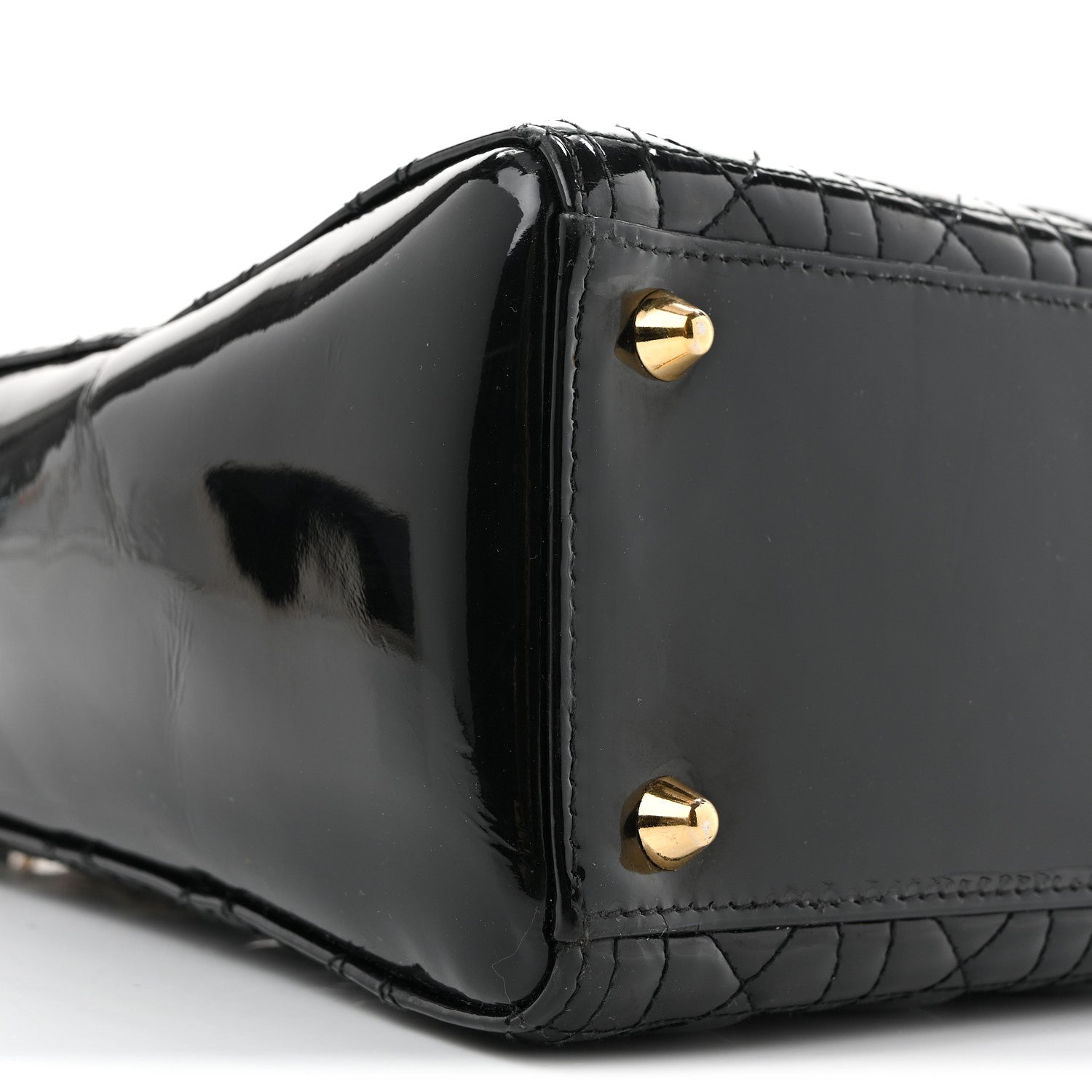 Christian Dior Patent Cannage Large Lady Dior Black 9 of 12