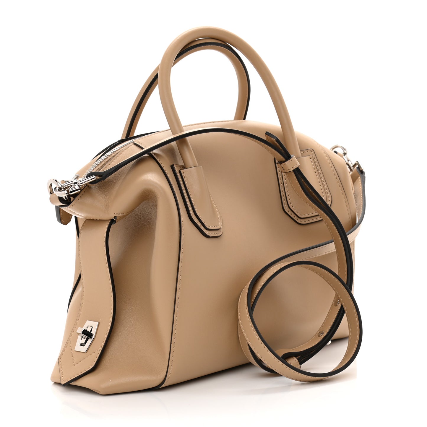 Smooth Calfskin Small Soft Antigona Beige Cappuccino