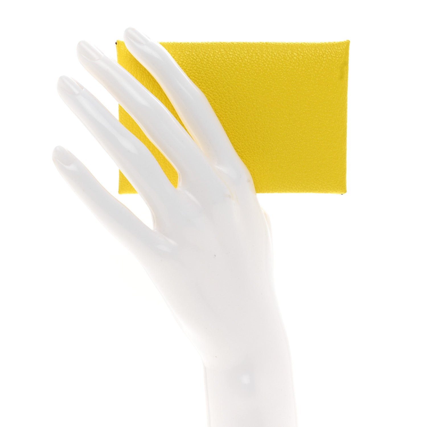 Hermes Chevre Mysore Calvi Card Case Jaune Citron 2 of 7