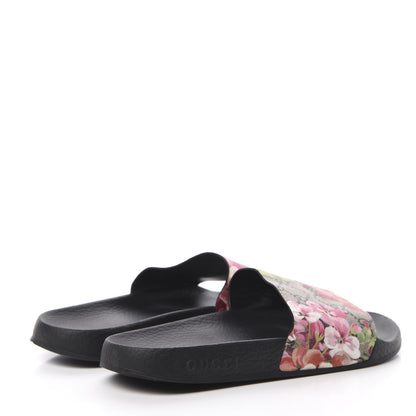 Gucci GG Supreme Monogram Blooms Slide Sandals 38 Beige Multicolor 4 of 10