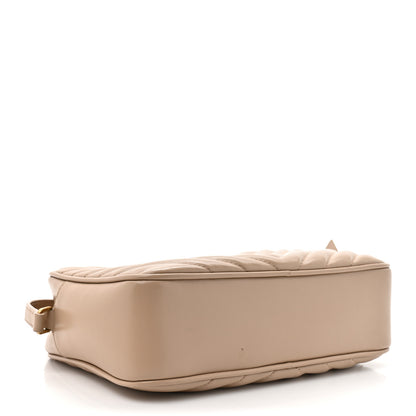 Saint Laurent Calfskin Matelasse Monogram Lou Camera Bag Dark Beige 4 of 15