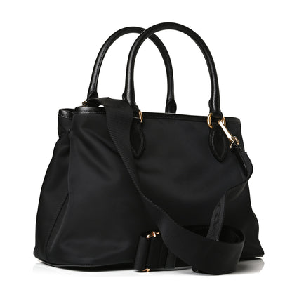 Prada Tessuto Nylon Saffiano Small Tote Black 2 of 9