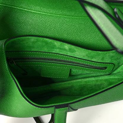 Christian Dior Grained Calfskin Saddle Bag Green 4 of 9