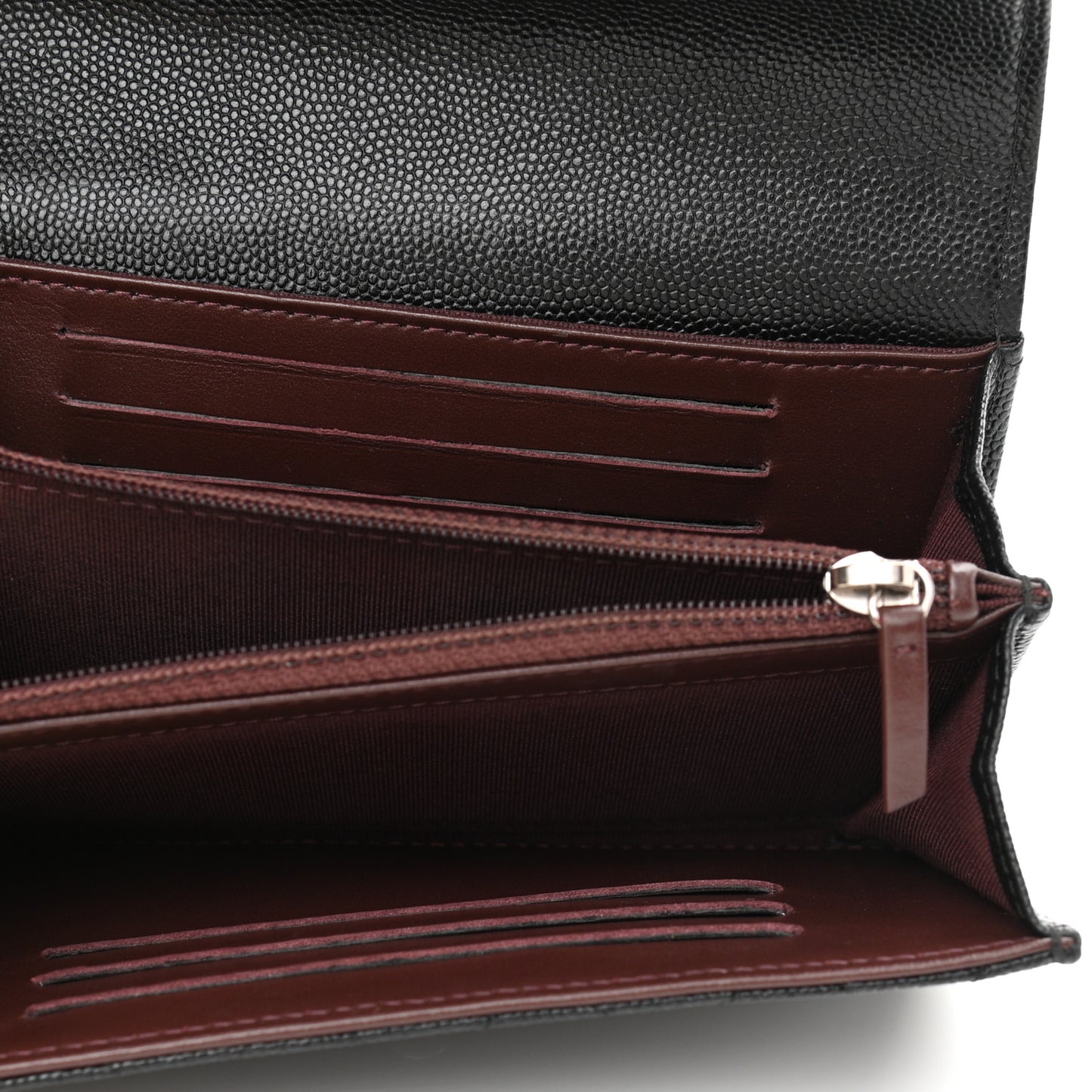 Caviar Quilted Medium Flap Wallet Black