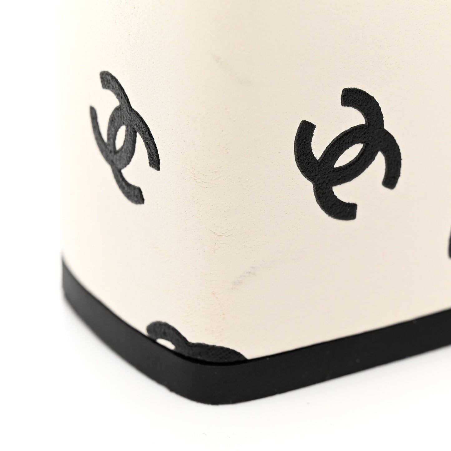 Printed Lambskin Coco Beach Platform Sandals 37 White Black