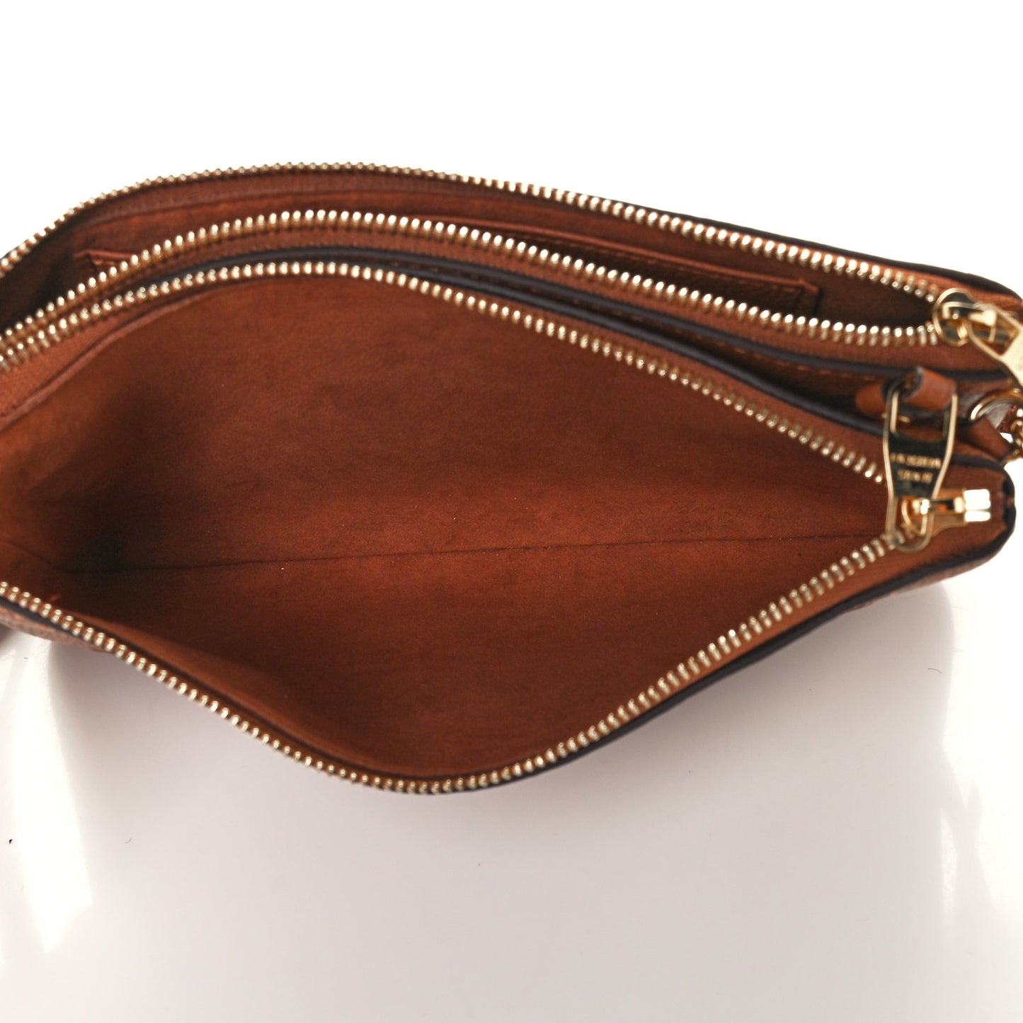 Empreinte Monogram Giant Double Zip Pochette Caramel