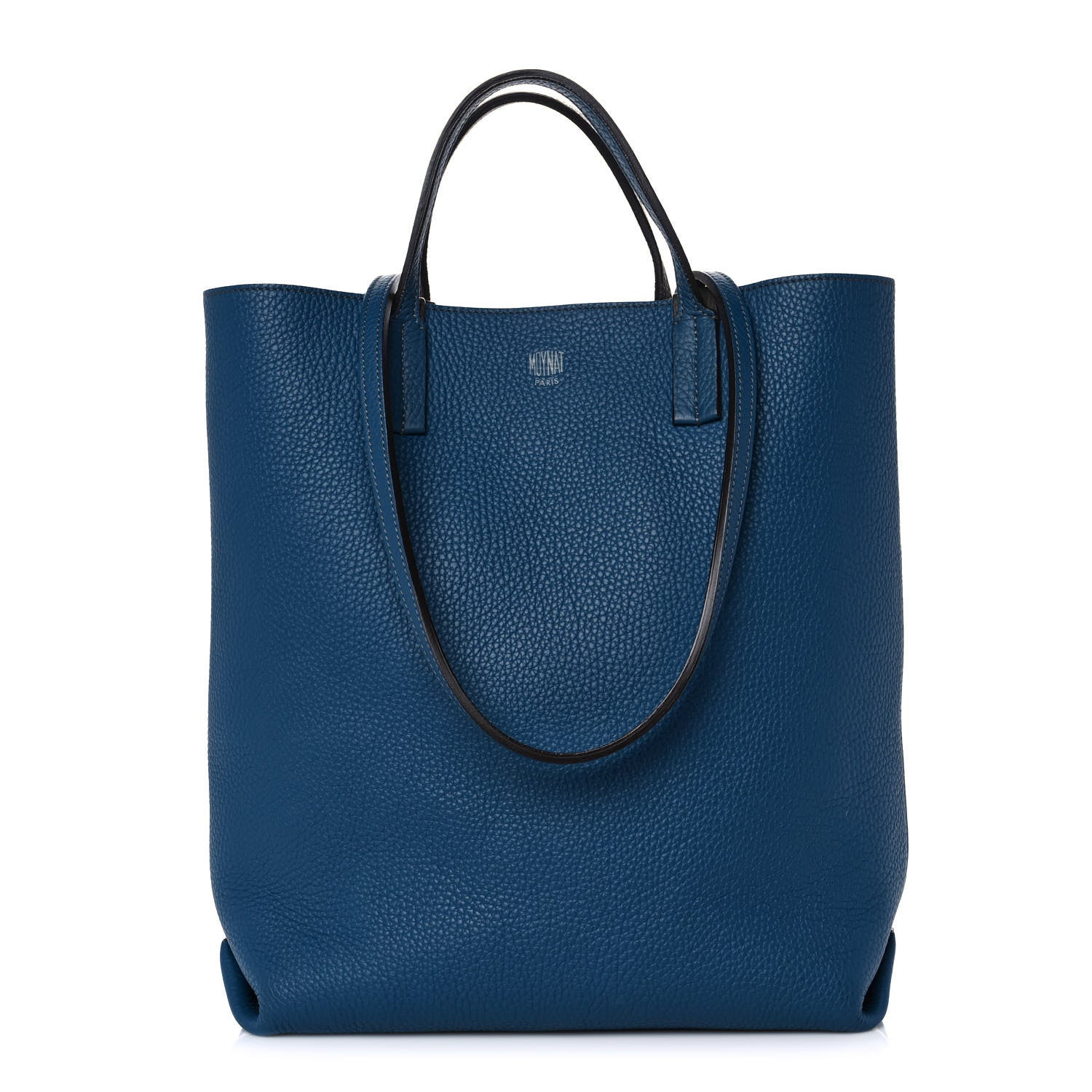 Moynat Taurillon Blush Calfskin Quattro Reversible Tote TPM Blue Zinc 3 of 15