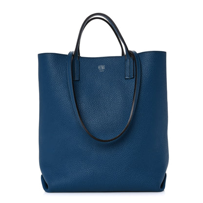 Moynat Taurillon Blush Calfskin Quattro Reversible Tote TPM Blue Zinc 3 of 15