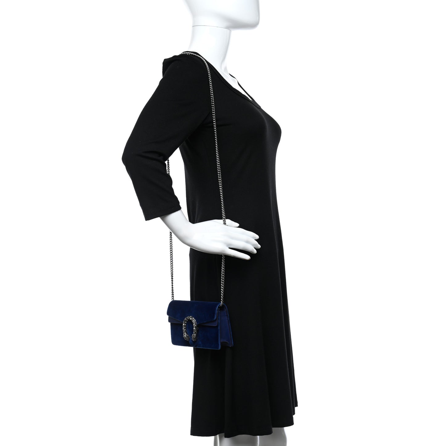 Velvet Super Mini Dionysus Shoulder Bag Cobalt