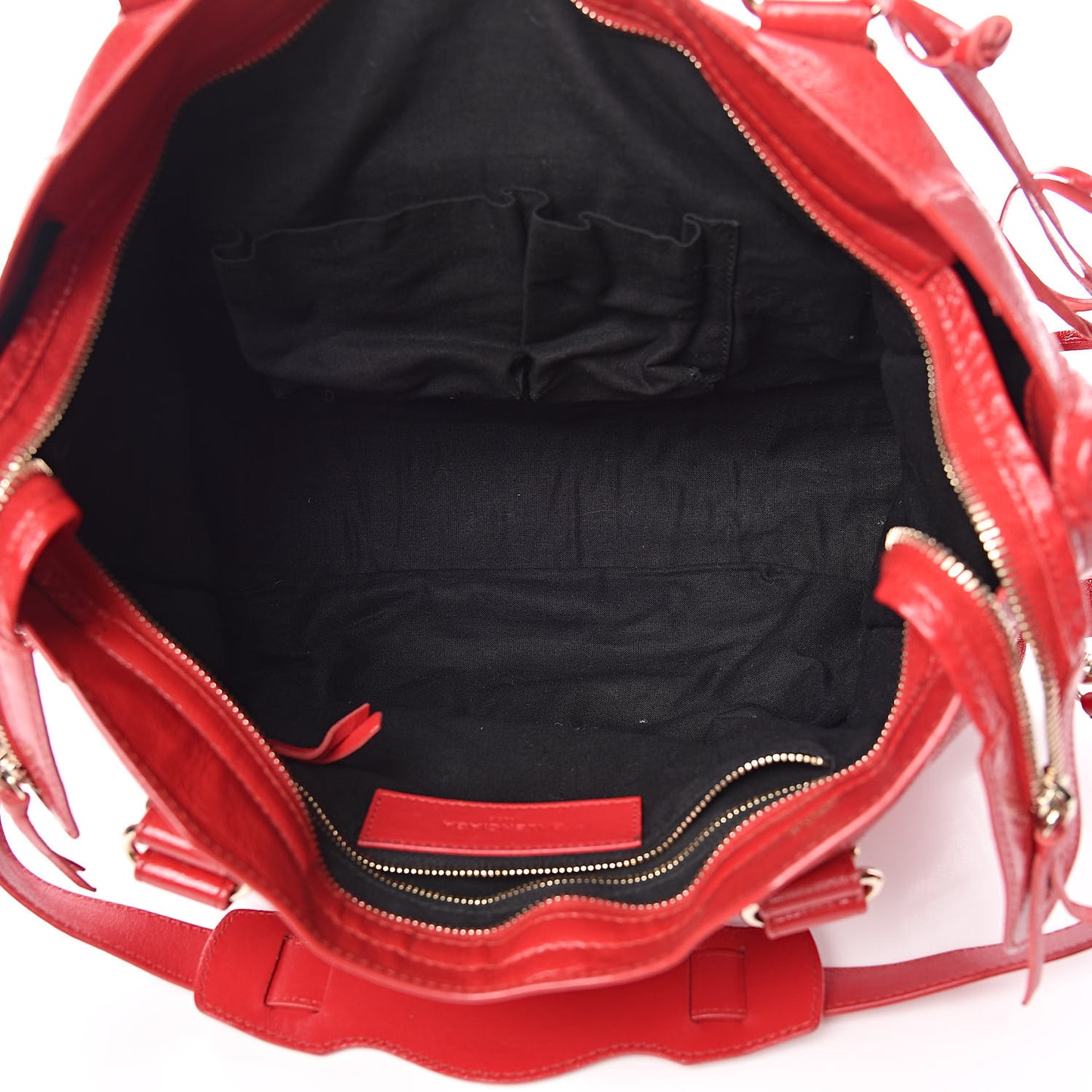 Glossy Nappa Gold Metallic Edge Hardware City Rouge Grenade