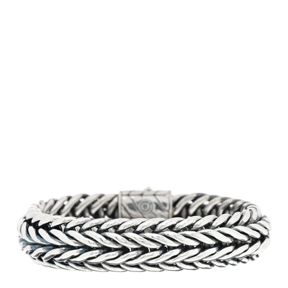 John Hardy Sterling Silver Diamond 15mm Kami Chain Bracelet 1 of 3