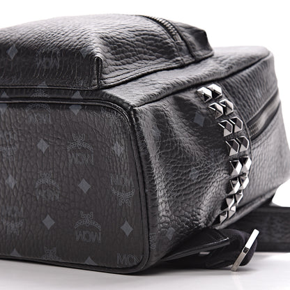 MCM Visetos Small Side Stud Stark Backpack Black 12 of 13