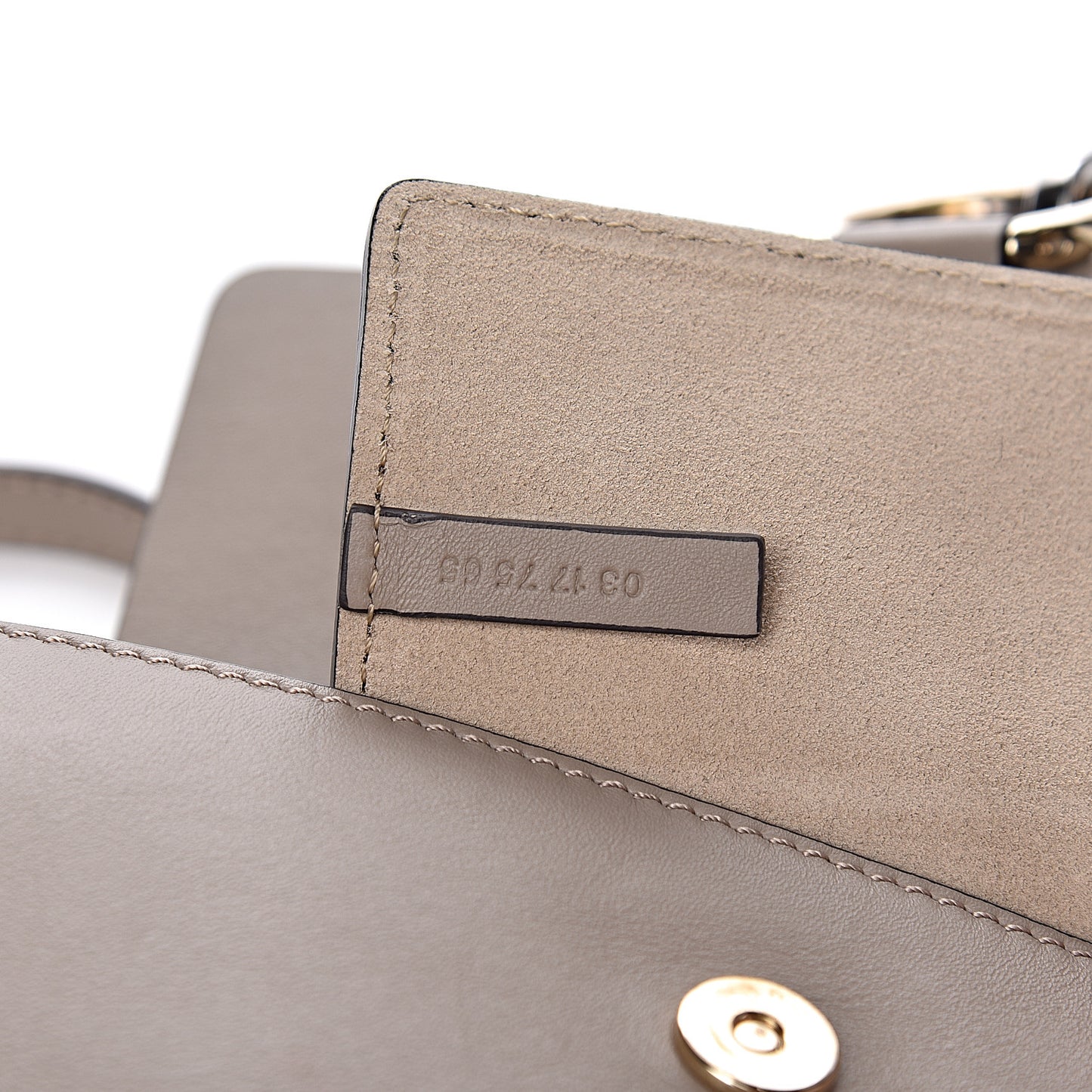 Suede Calfskin Mini Faye Shoulder Bag Motty Grey