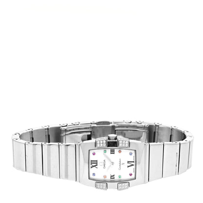 Omega Stainless Steel Diamond Mother of Pearl 21mm Constellation Quadrella Quartz Watch Multicolor 1585.79.00 2 of 5