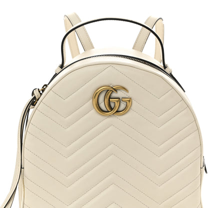 Gucci Calfskin Matelasse GG Marmont Dome Backpack White 8 of 13