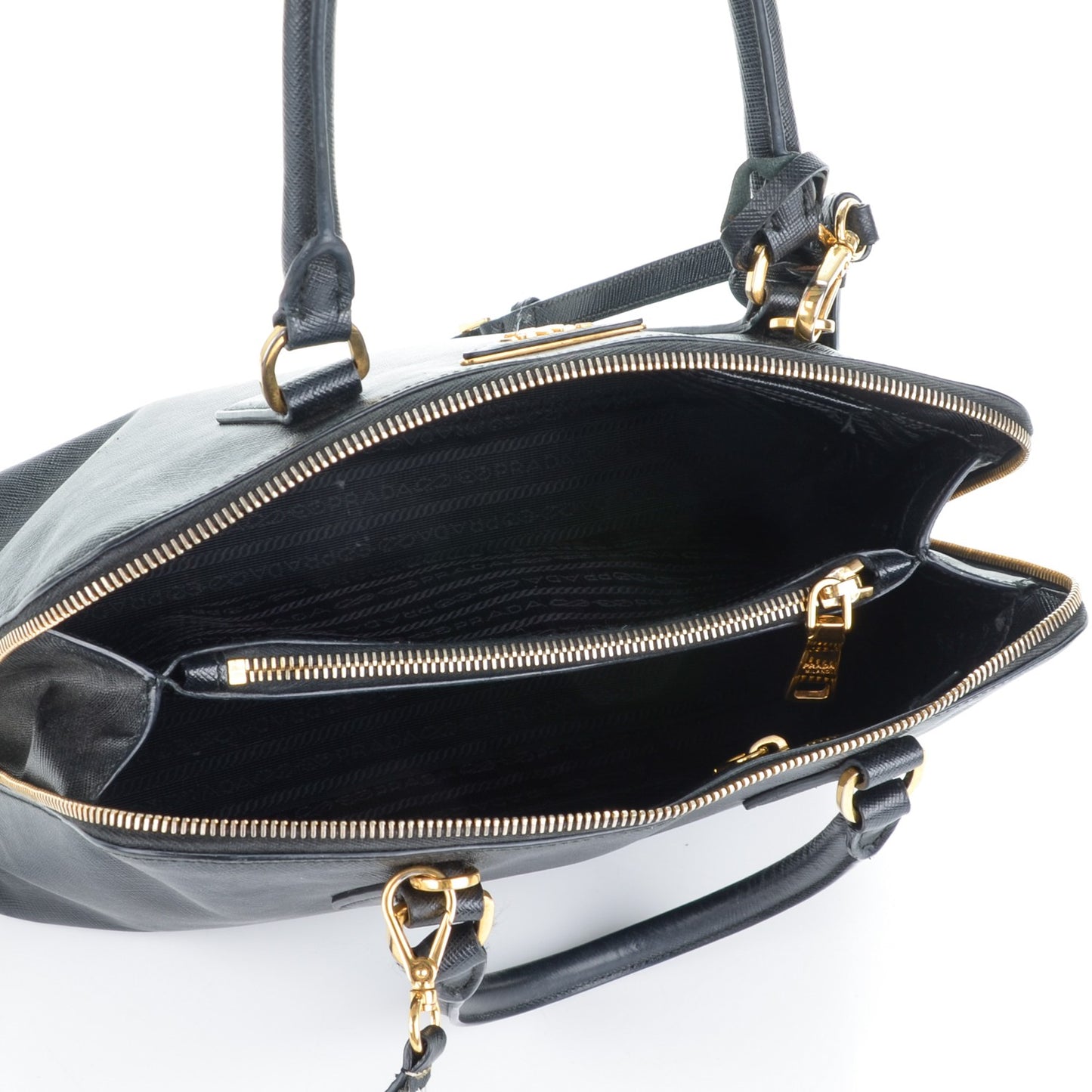 Saffiano Lux Medium Promenade Tote Black