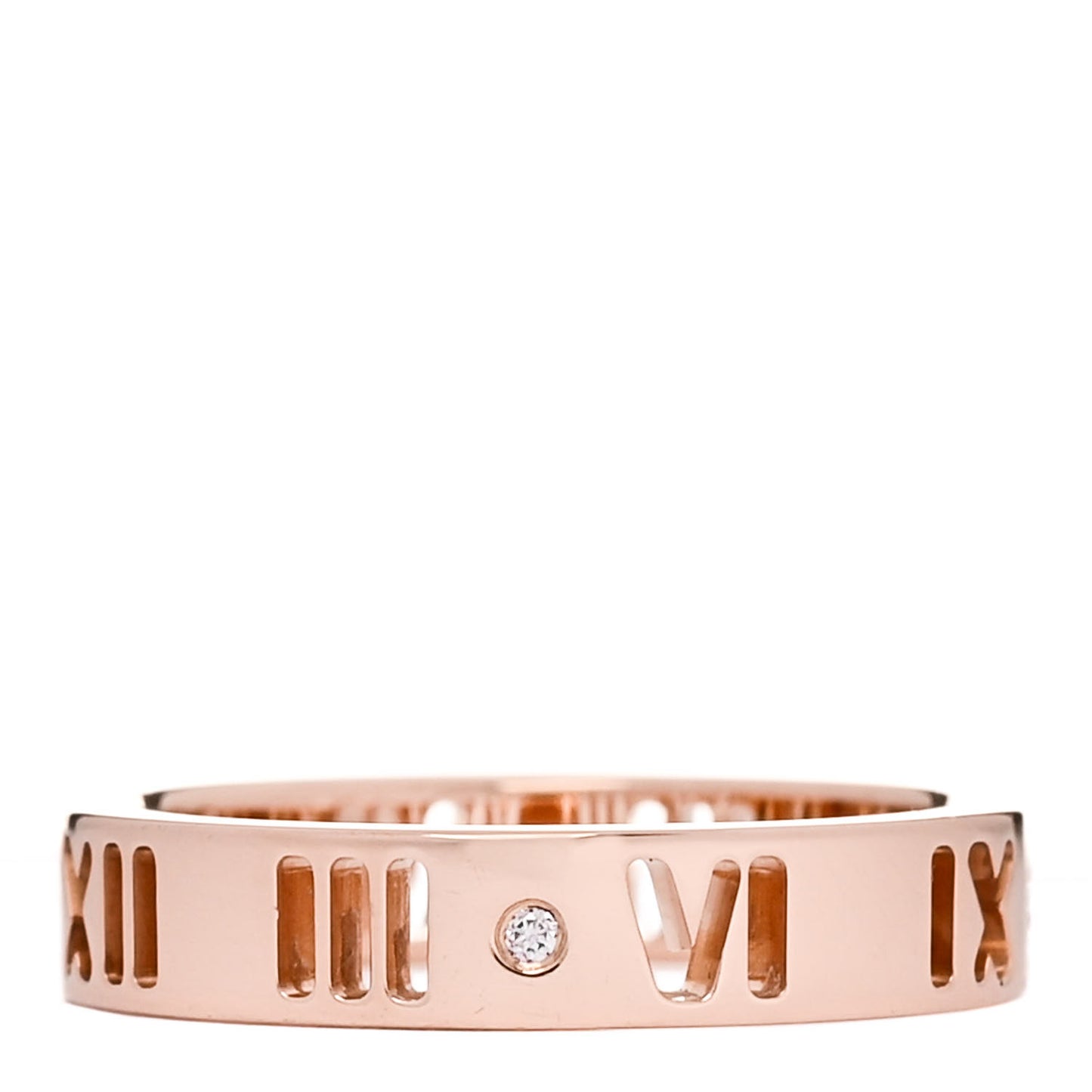 18K Rose Gold Diamond Atlas Pierced Ring 46 3.75