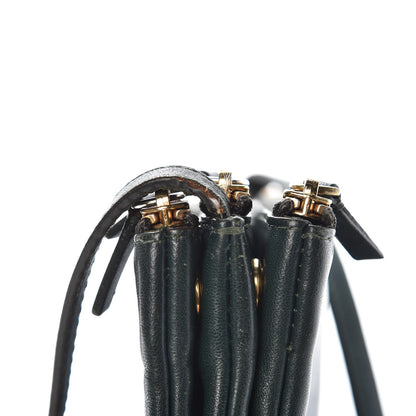 Celine Lambskin Small Trio Crossbody Bag Dark Green 16 of 42