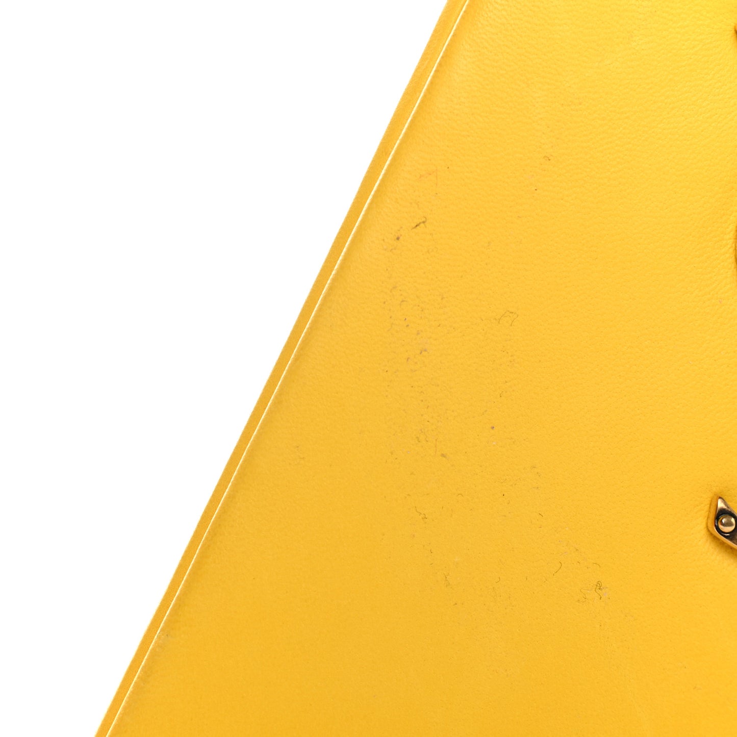 Lambskin Pyramid Clutch Yellow