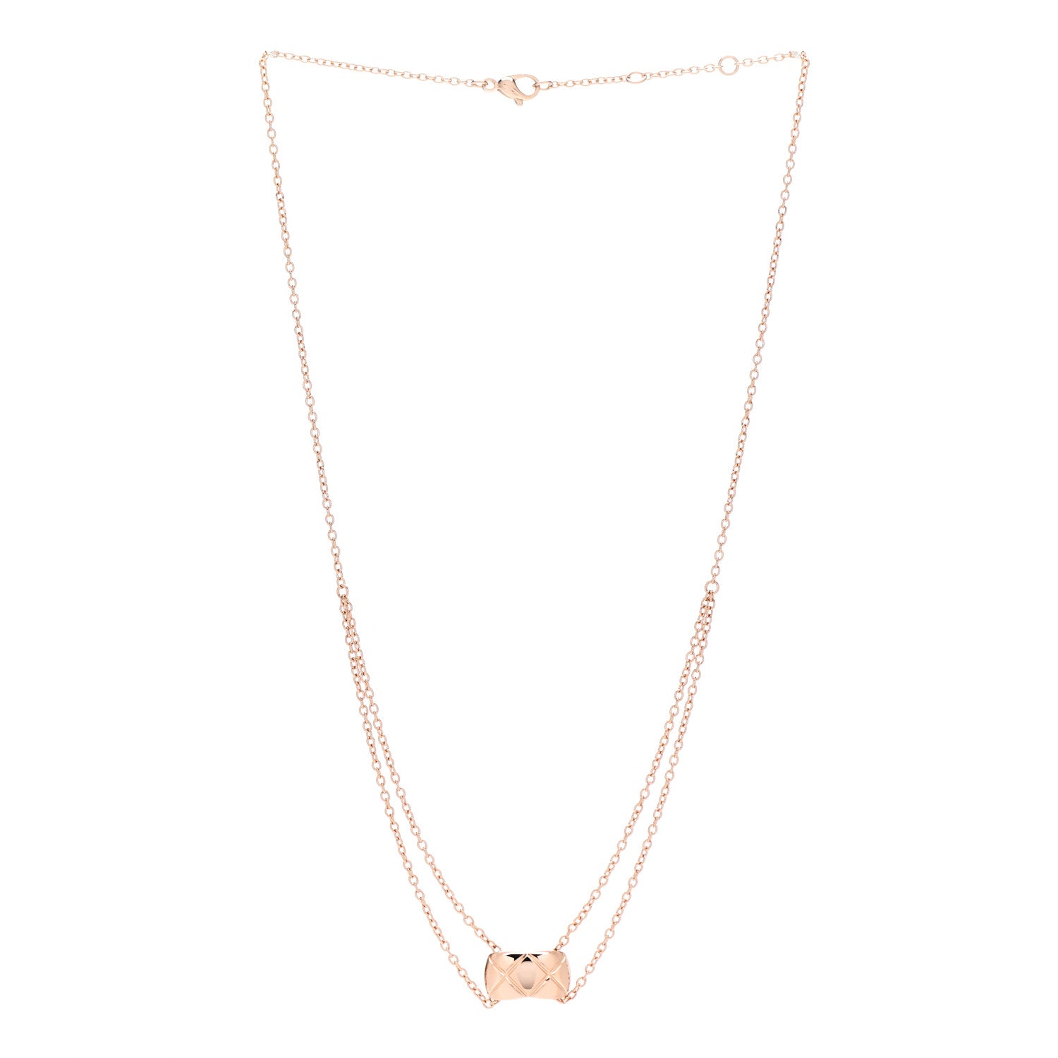 Chanel 18K Beige Gold Coco Crush Pendant Necklace 2 of 4