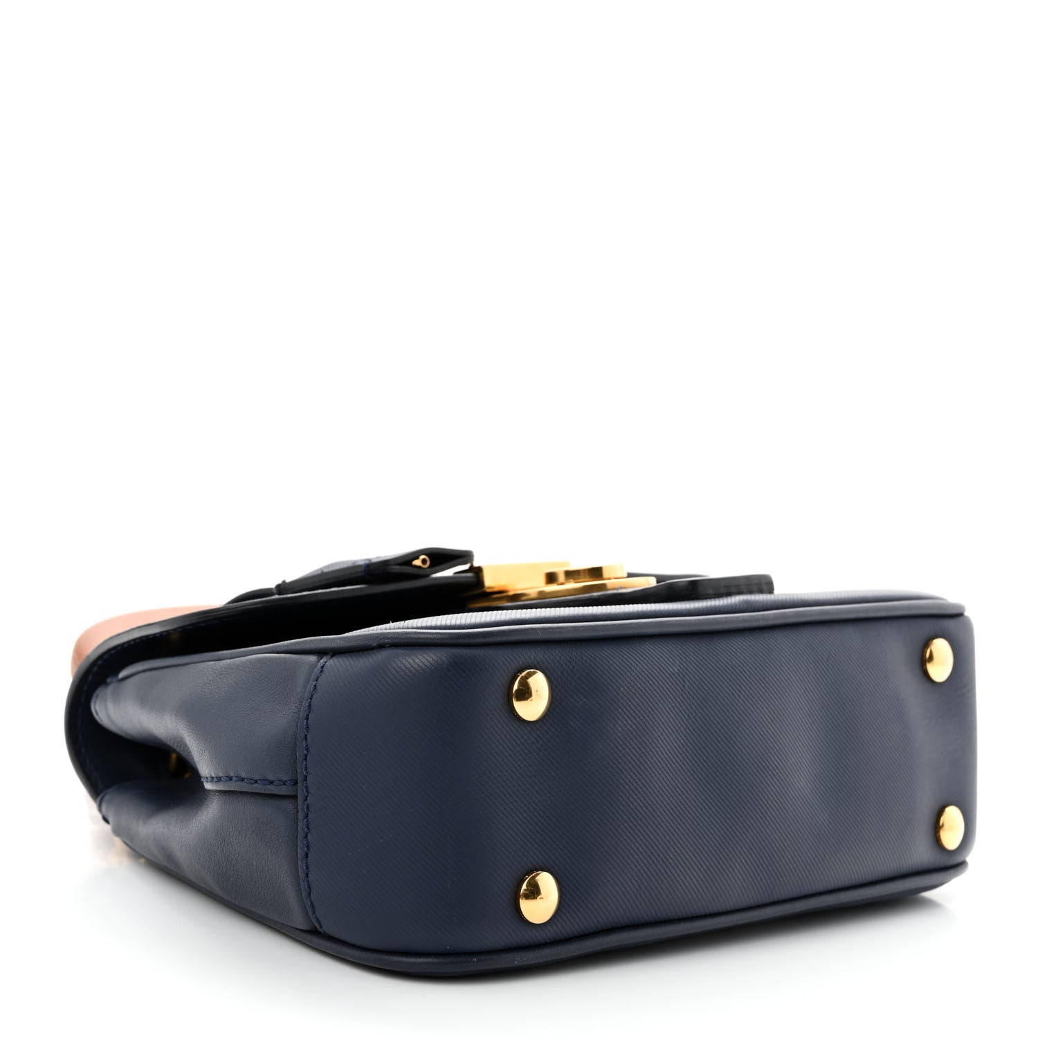 Burberry Trench Calfskin Small DK88 Top Handle Bag Ink Blue 4 of 16