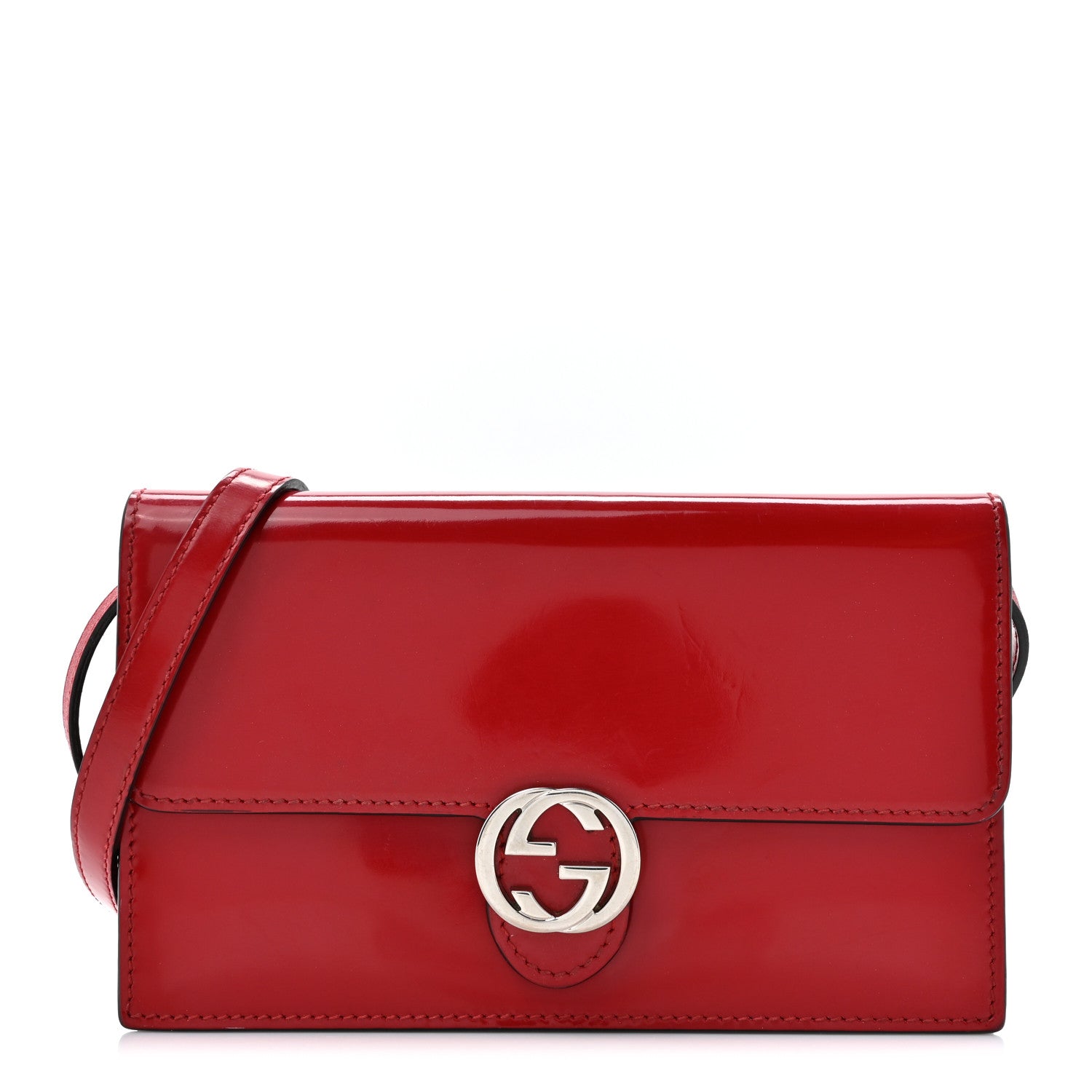 Gucci Shade Lux Calfskin Icon Wallet Hibiscus Red 1 of 17