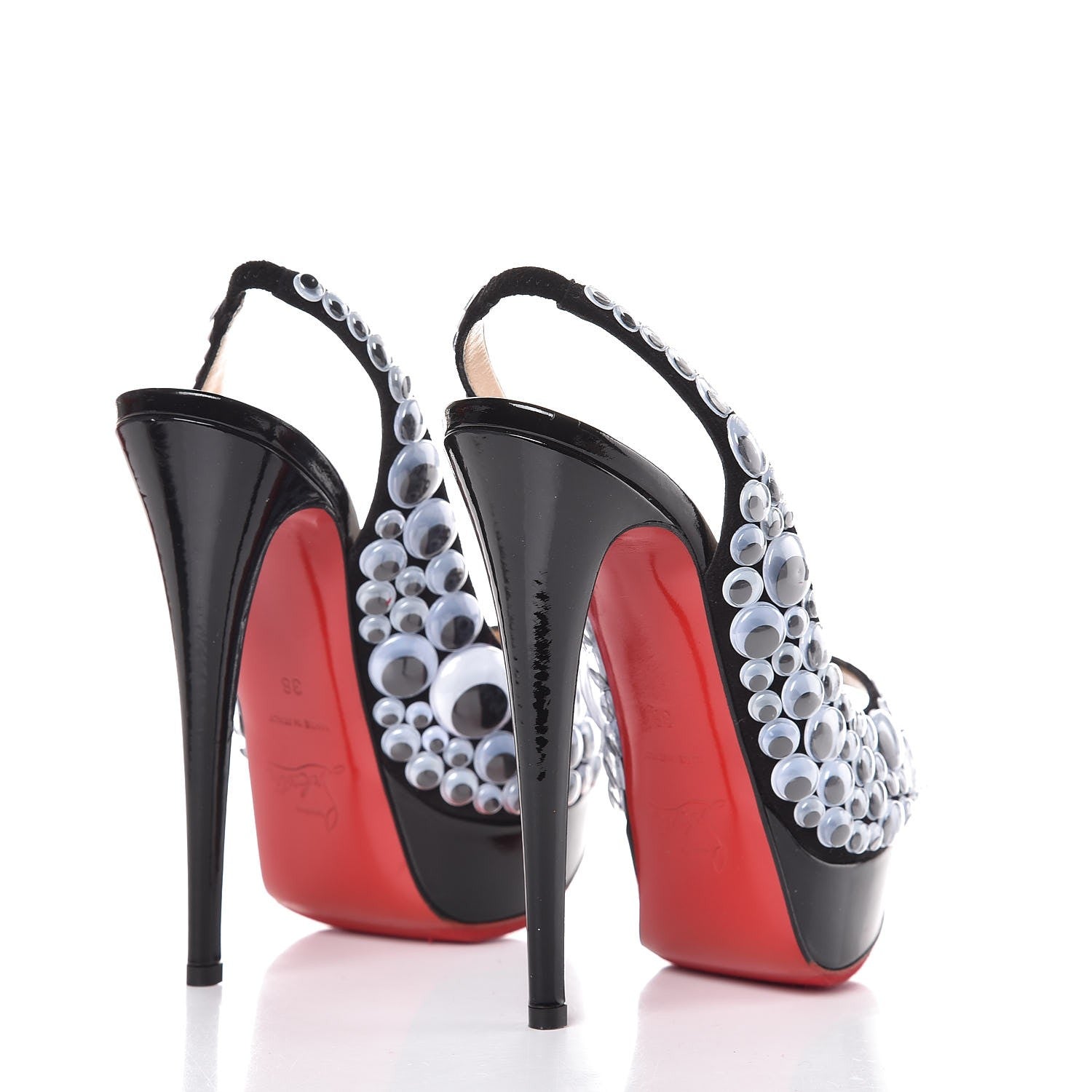Christian Louboutin Patent Suede Deja Vu 150 Pumps 36 Black 4 of 12
