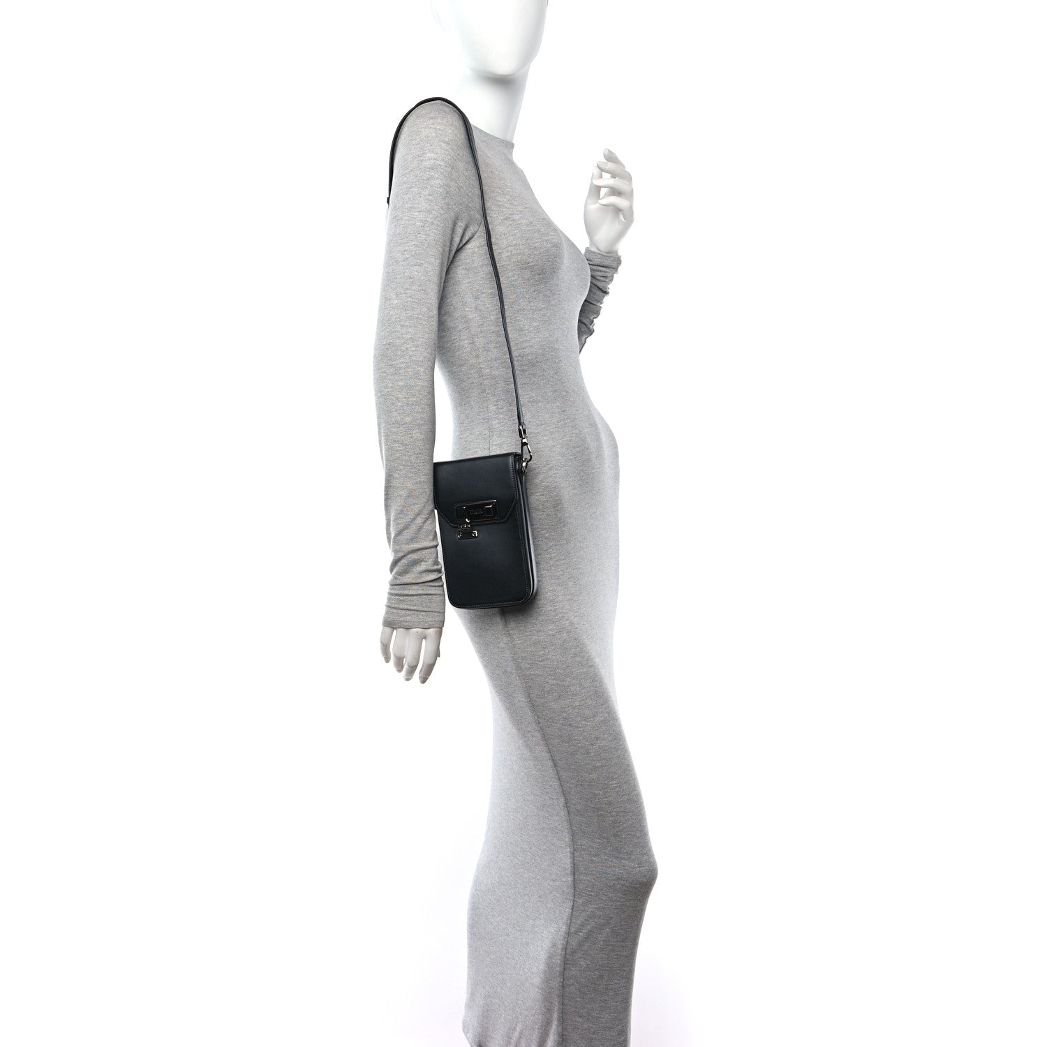 Christian Dior Smooth Calfskin Vertical Pouch Black 2 of 9