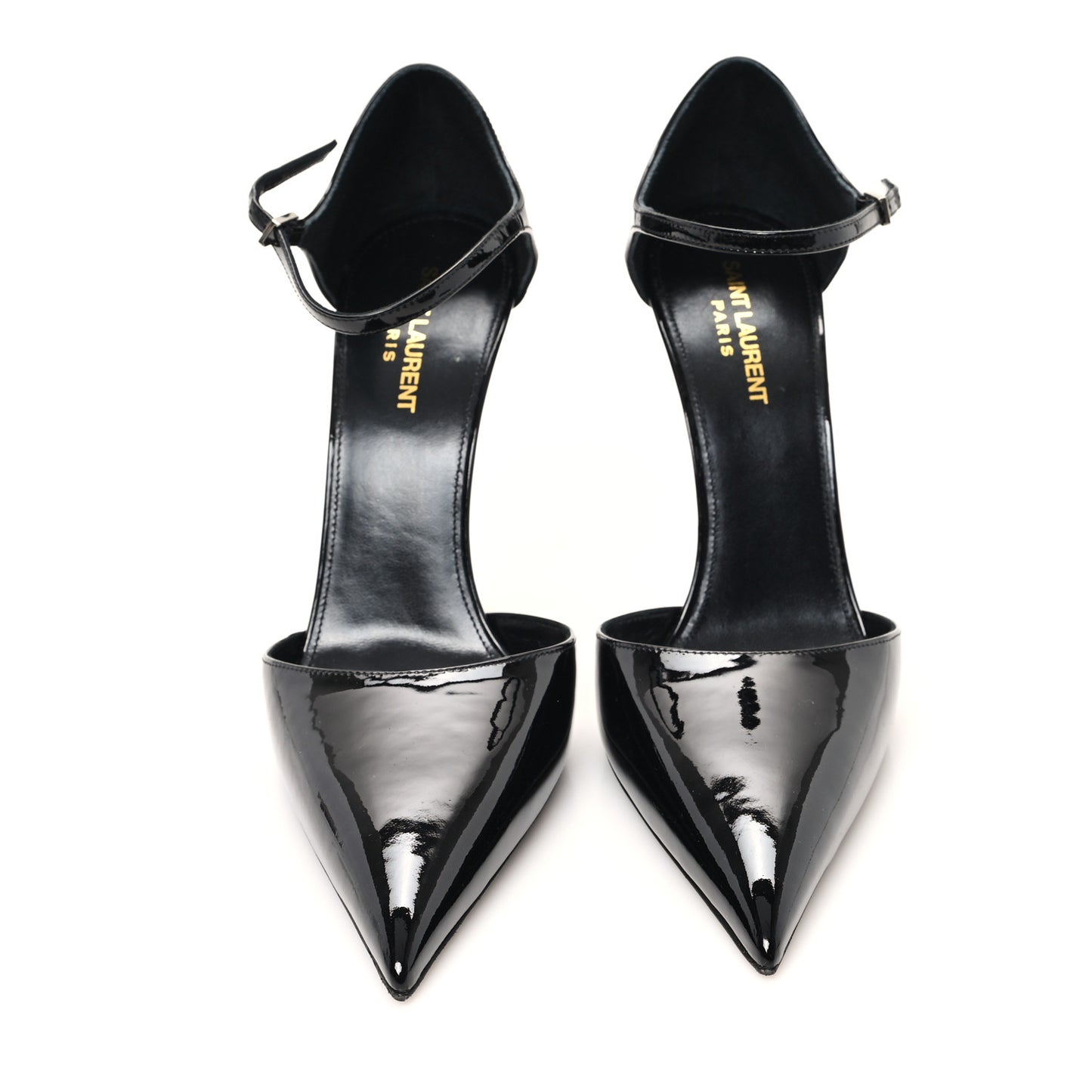 Patent Avenue 110 Ankle Strap Pointed Pumps 41 Black