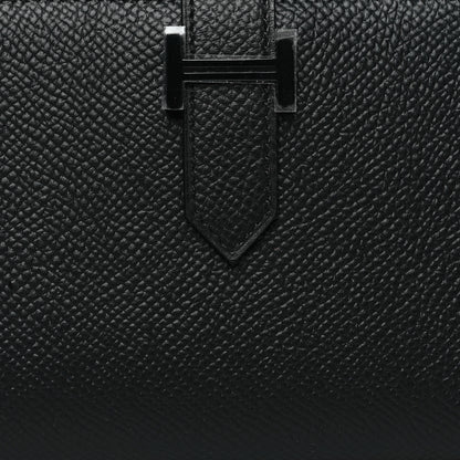Hermes Epsom Monochrome Bearn Gusset Wallet Black 9 of 12