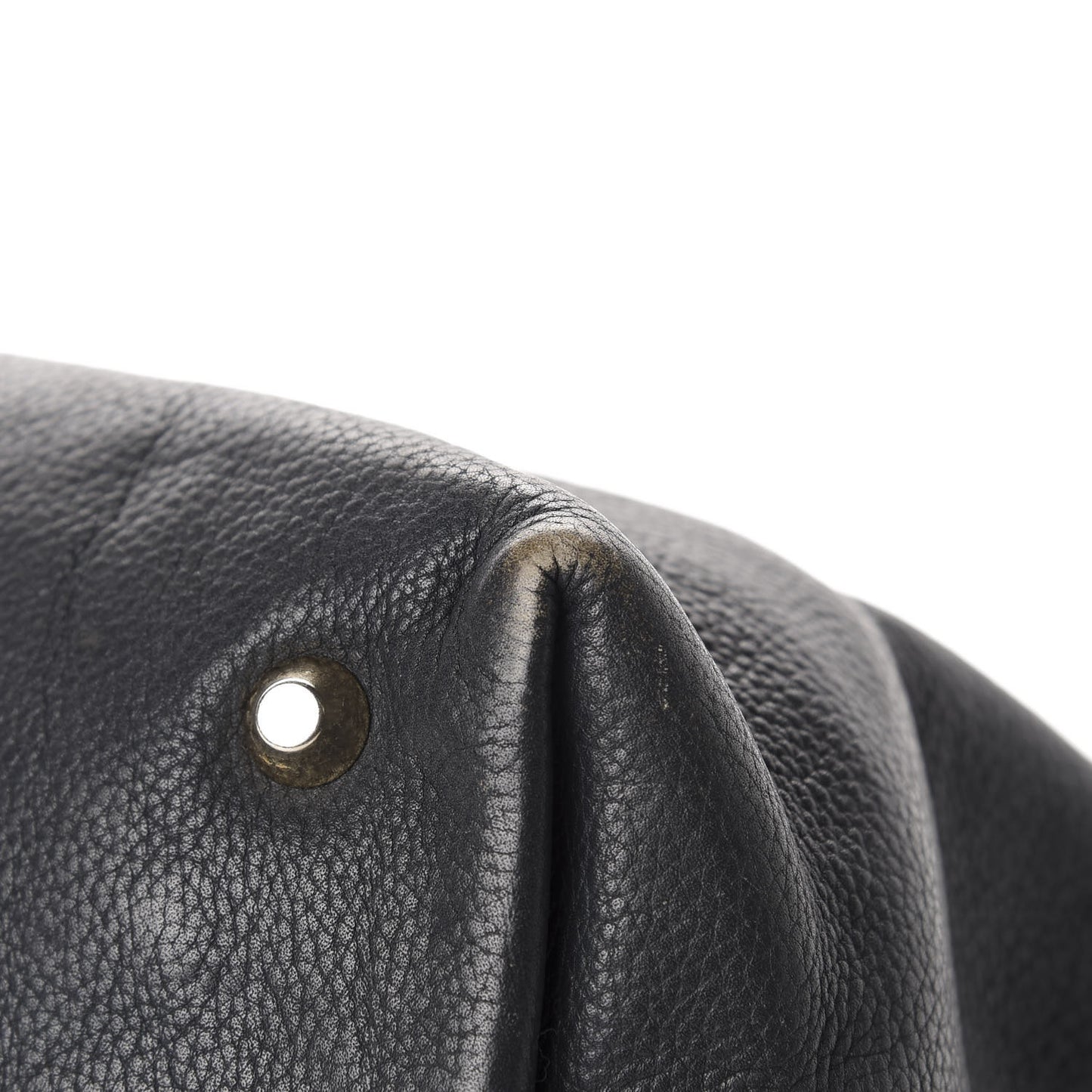 Grained Calfskin New Easy Shopper Tote Navy Black