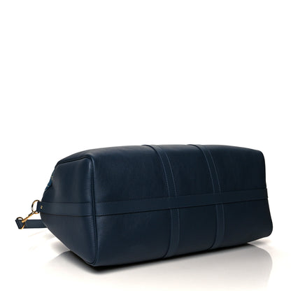 Louis Vuitton X NIGO Taurillon Monogram Denim Drip Keepall Bandouliere 50 Blue 3 of 12