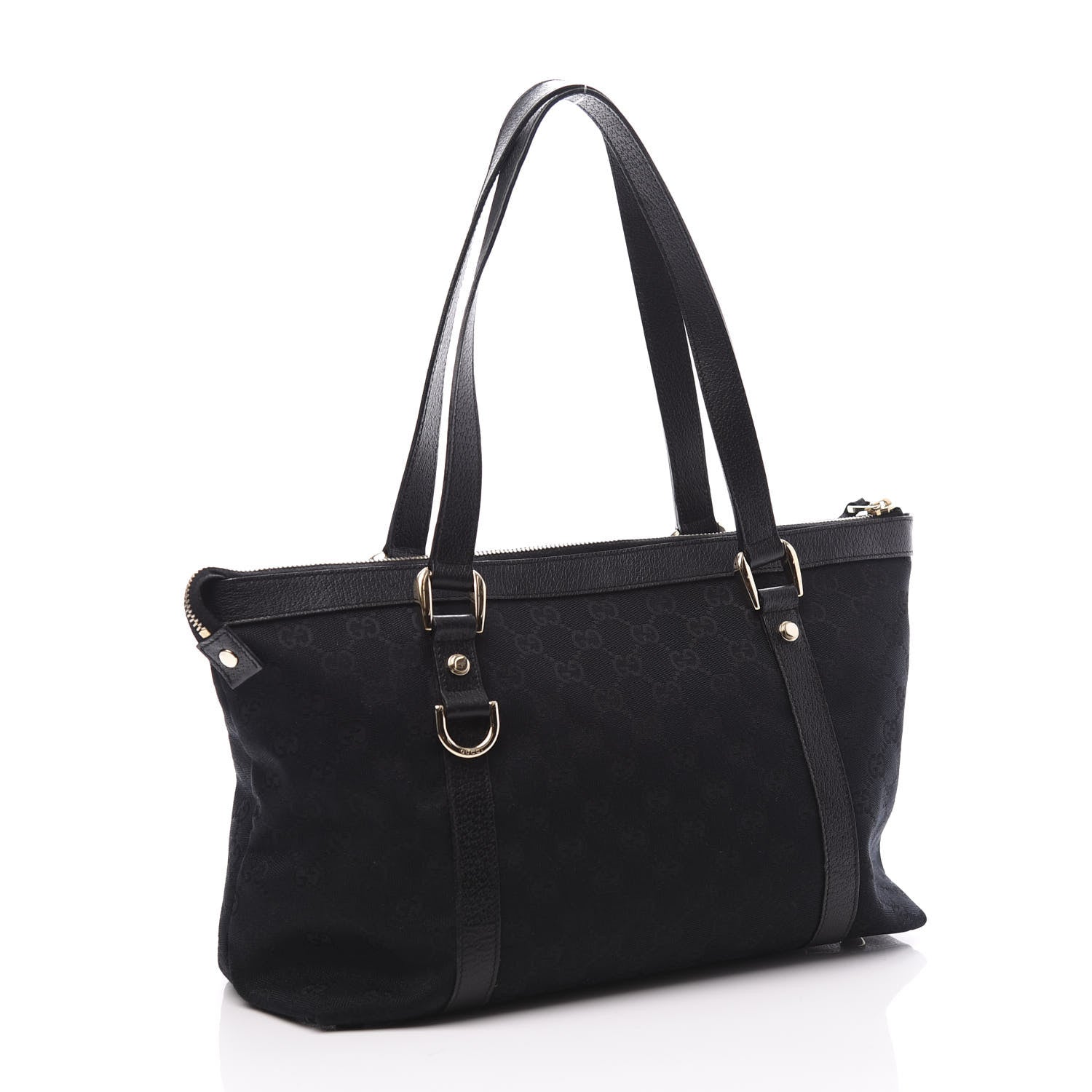 Gucci Monogram Abbey Medium Tote Black 2 of 9