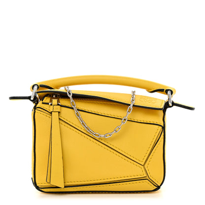 Loewe Calfskin Nano Puzzle Bag Yellow 1 of 10