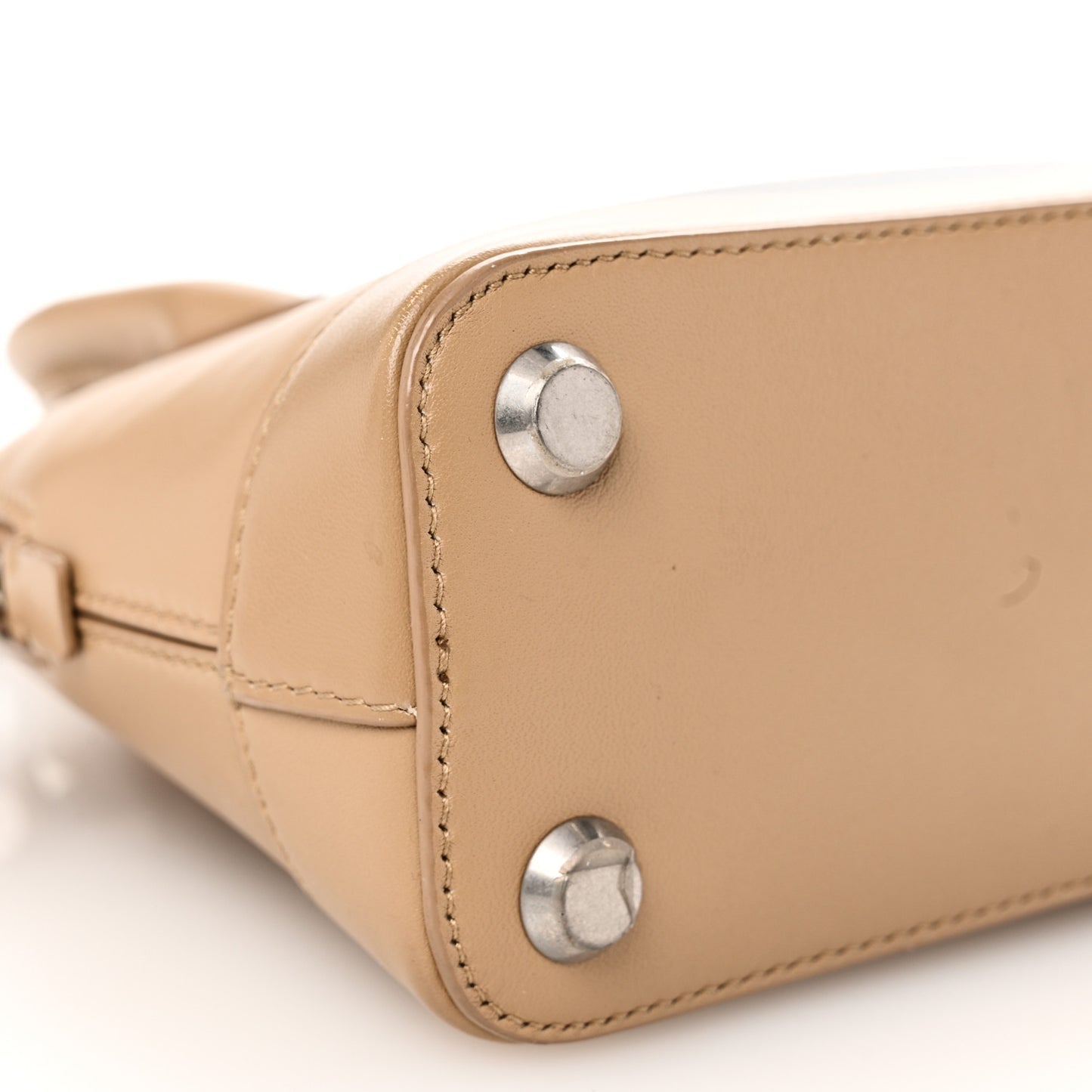 Calfskin Happy Sad XXS Ville Top Handle Bag Light Brown