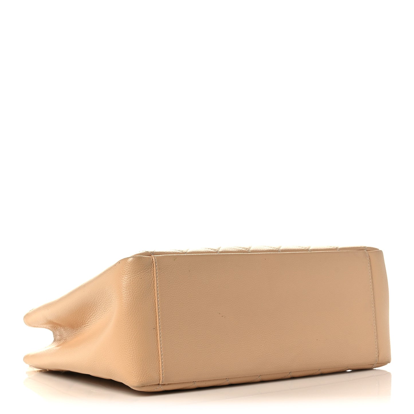 Caviar Quilted Grand Shopping Tote GST Beige
