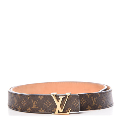 Louis Vuitton Monogram 25mm LV Initiales Belt 90 36 1 of 9
