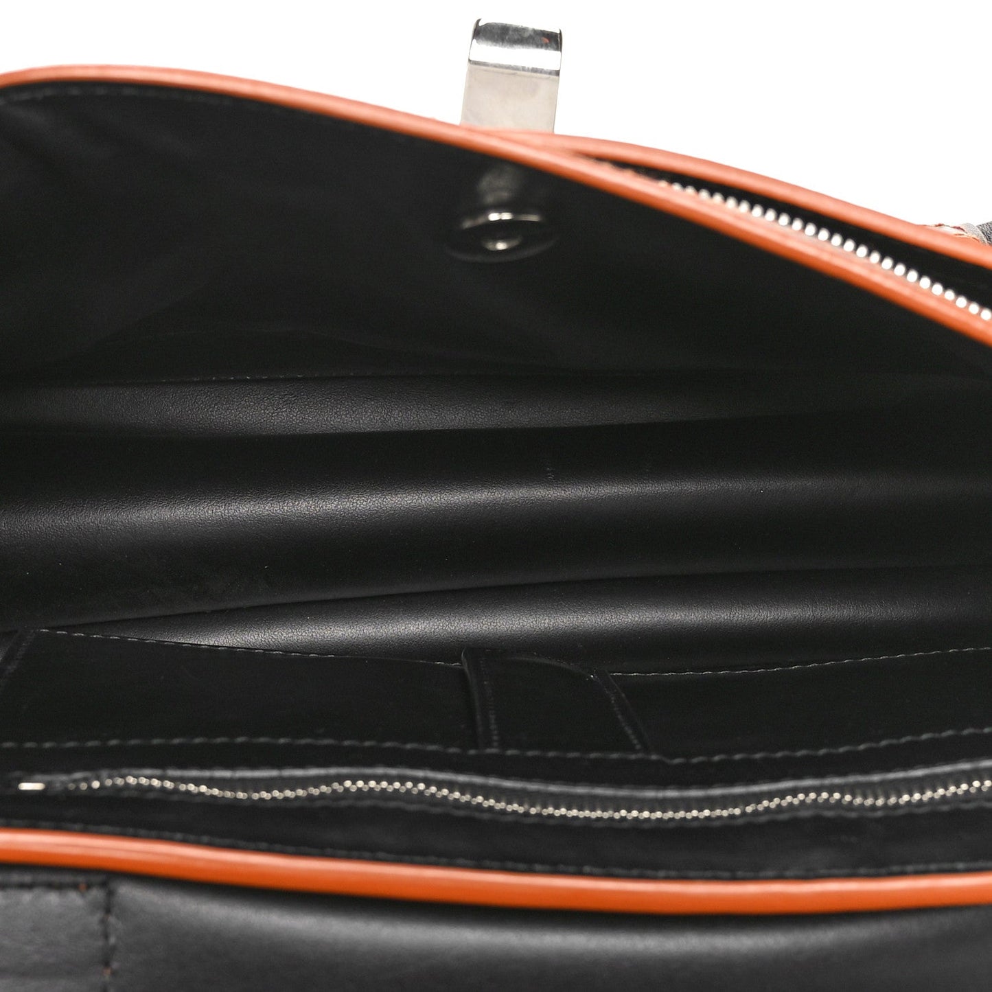 Calfskin Medium Whipstitch PS1 Satchel Black Orange