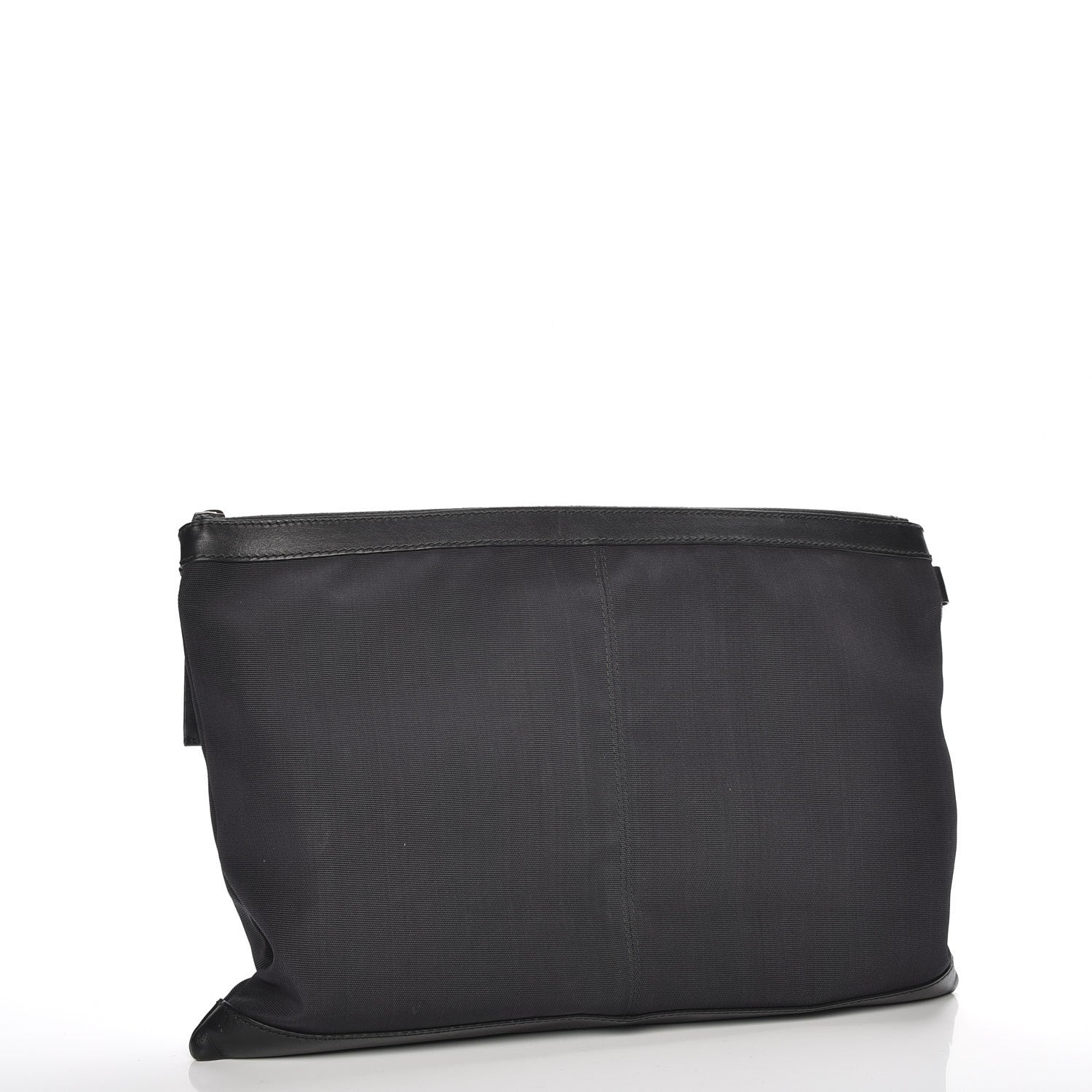 Balenciaga Nylon Calfskin Classic Hardware Clip Clutch Black 3 of 7