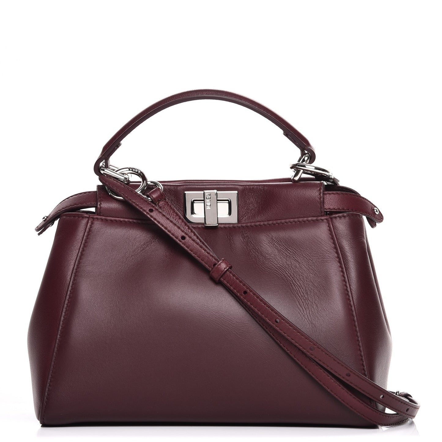 Nappa Mini Peekaboo Iconic Satchel Bordeaux