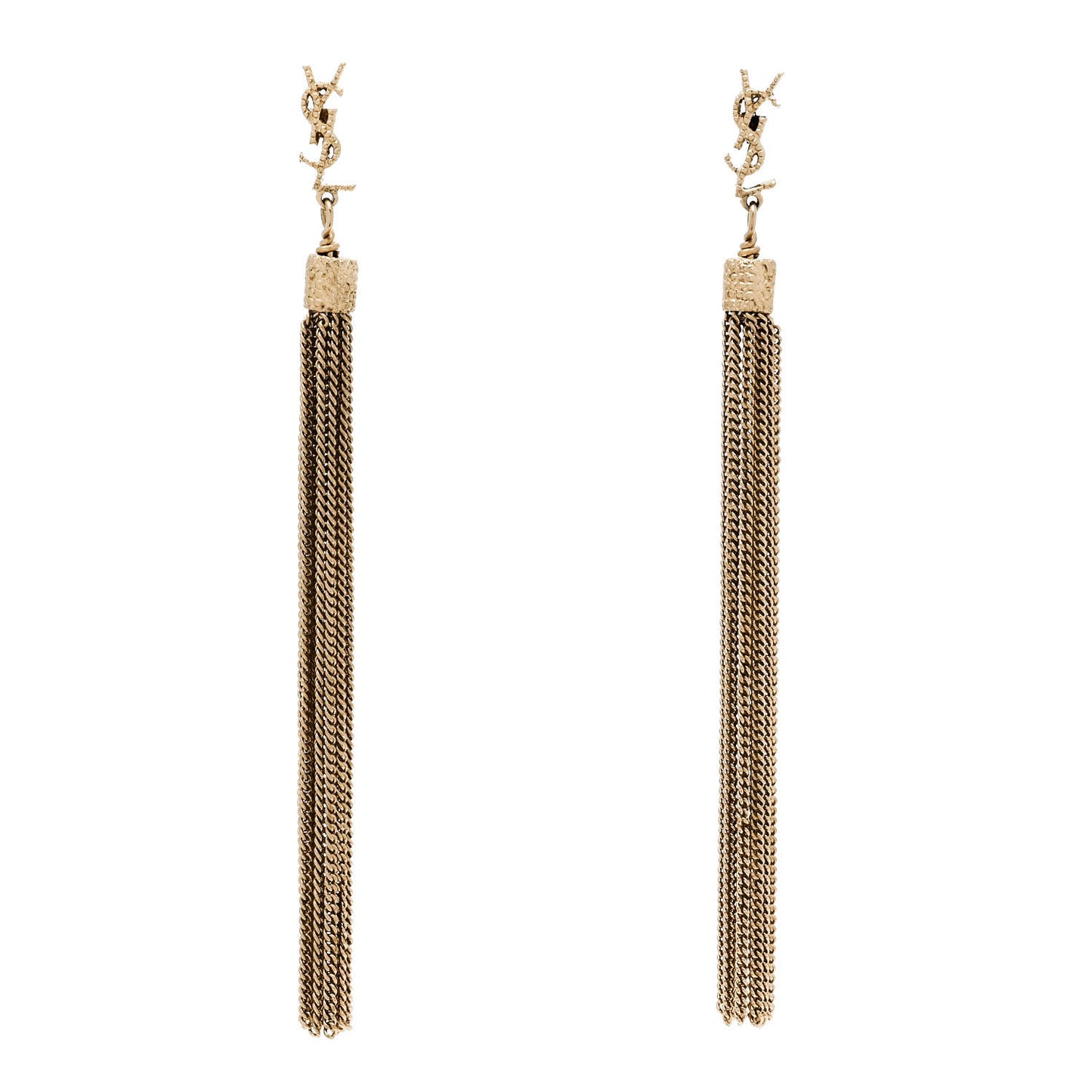 Metal Monogram Loulou Tassel Earrings Gold
