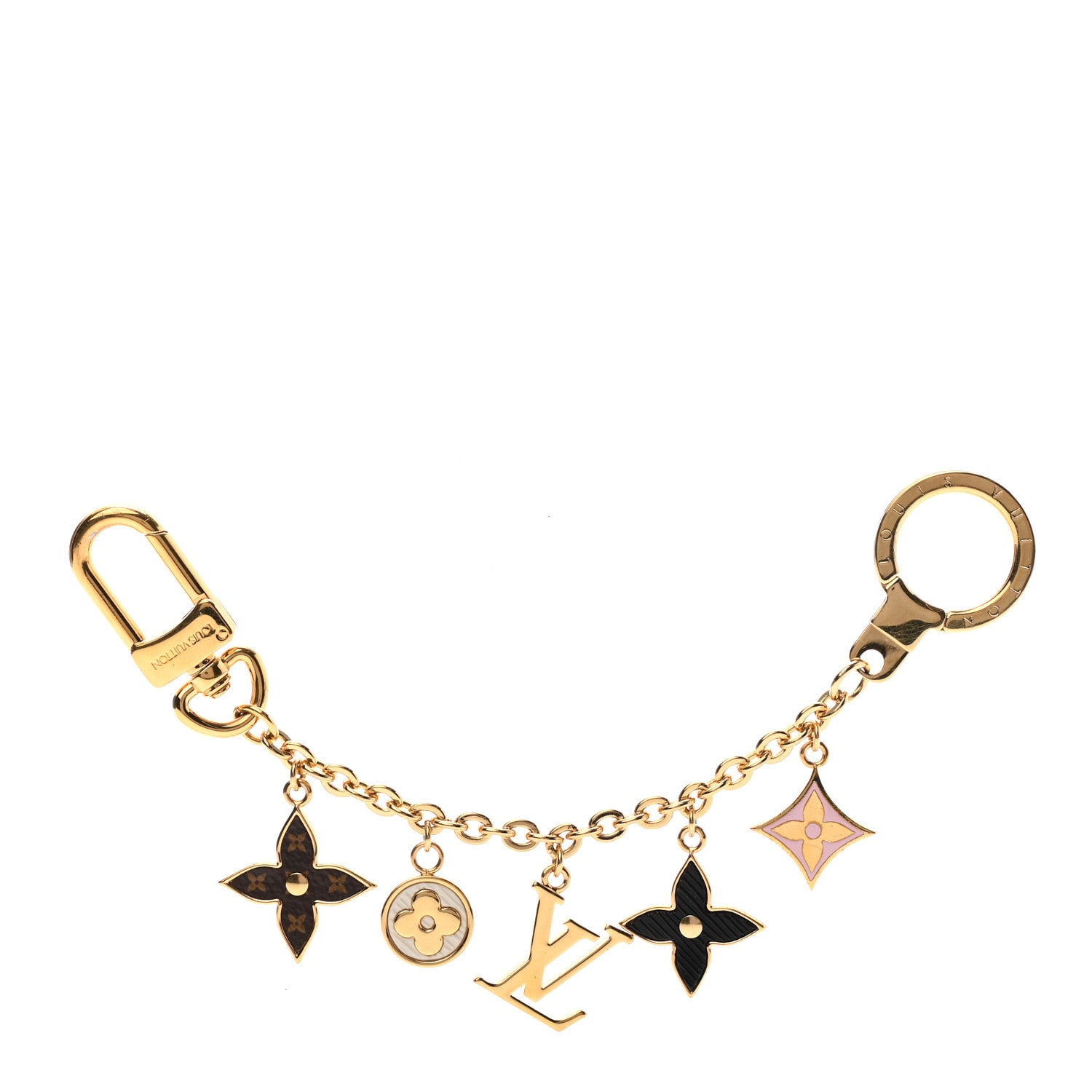 Louis Vuitton Monogram Spring Street Bag Charm Key Holder Gold 2 of 8