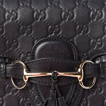 Gucci Guccissima Large Emily Chain Shoulder Bag Black 8 of 16