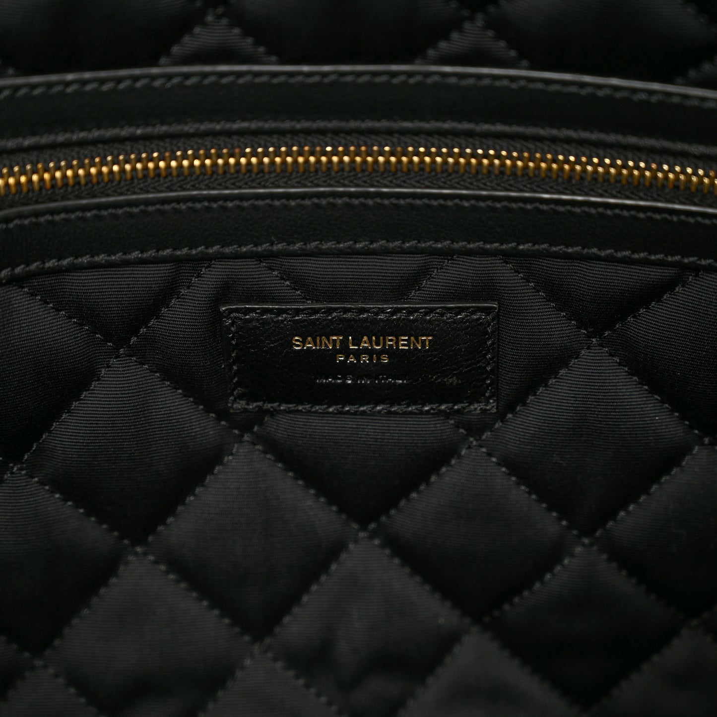 Calfskin Quilted ES Giant Travel Bag Black