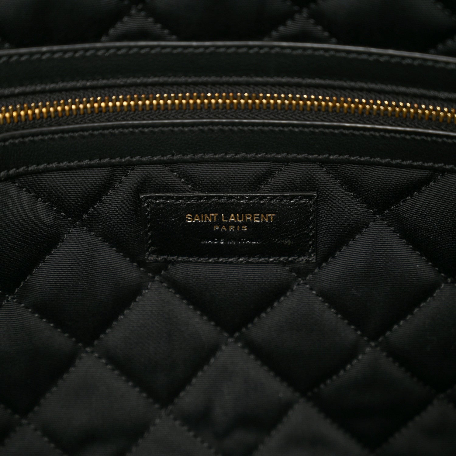 Saint Laurent Calfskin Quilted ES Giant Travel Bag Black 6 of 9